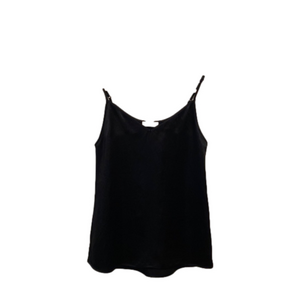 BABATON ARITZIA 100% ACETATE BLACK V-NECK CAMI BLOUSE. Size Xxs